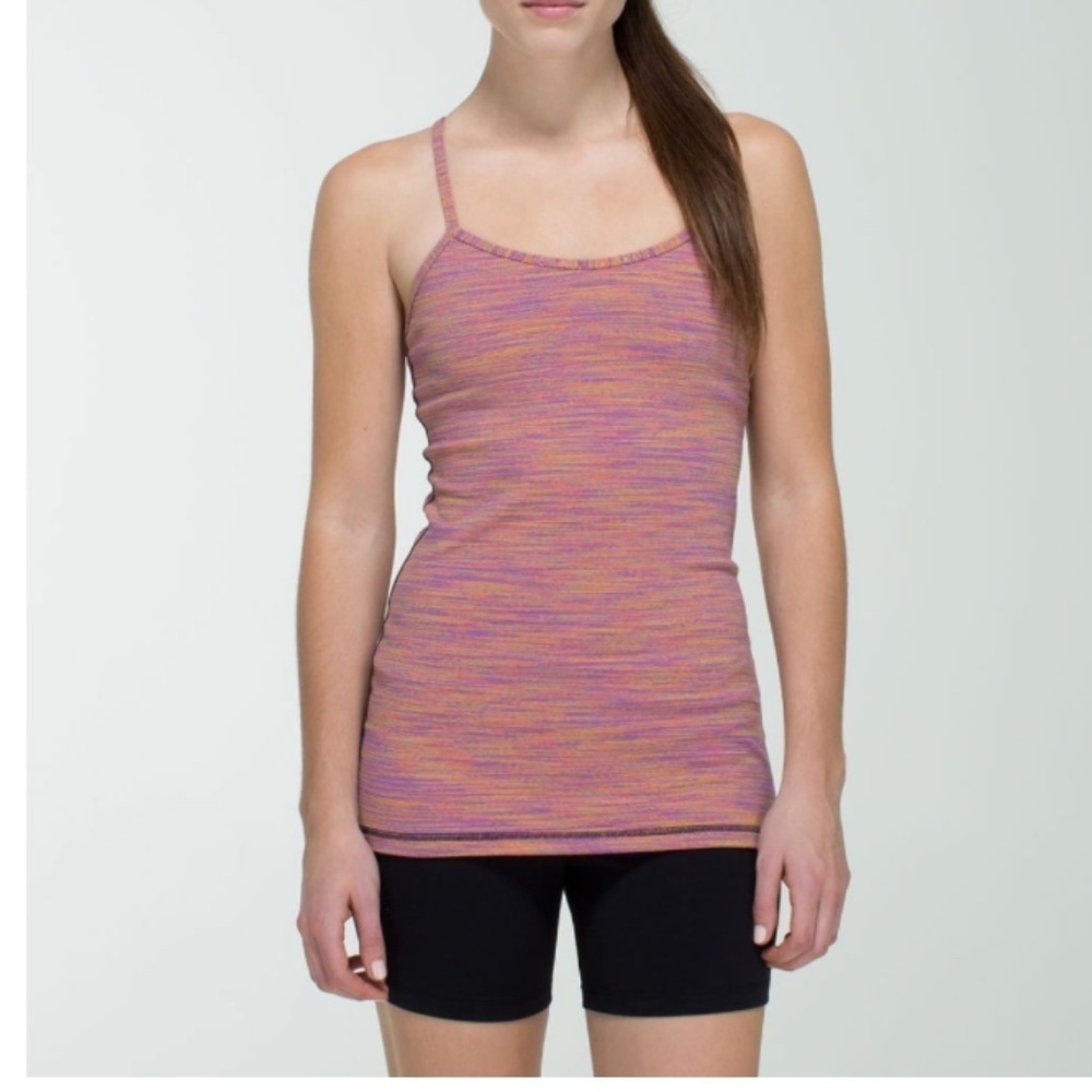 Lululemon Power Y Tank Luon Wee Are From Space Vintage Pink Size 6 EUC